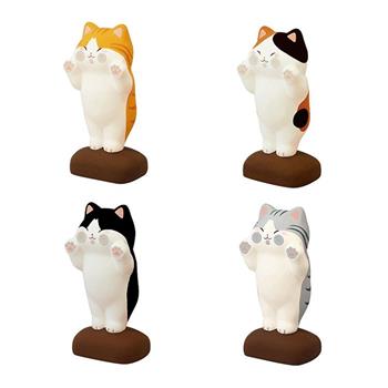 【日本療癒擺飾】貓咪趴趴貼鏡擺飾(4款可選) 裝飾品 動物公仔 交換禮物 聖誕禮物 過年禮