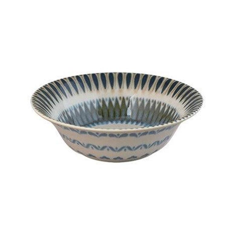 【日本美濃燒】Marusan Kondo Clasico北歐自然幾何紋復古風陶瓷大餐碗 大碗盤 碗公