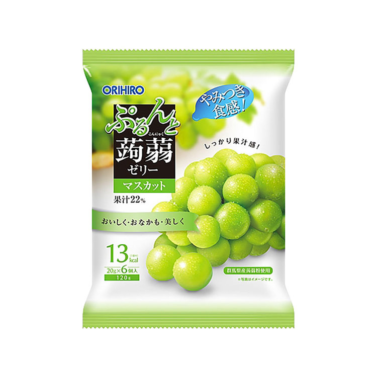ORIHIRO 蒟蒻果凍 白葡萄6入《日藥本舖》