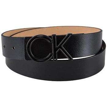 【Calvin Klein】2024男時尚CK經典Logo標扣黑色皮帶(預購)