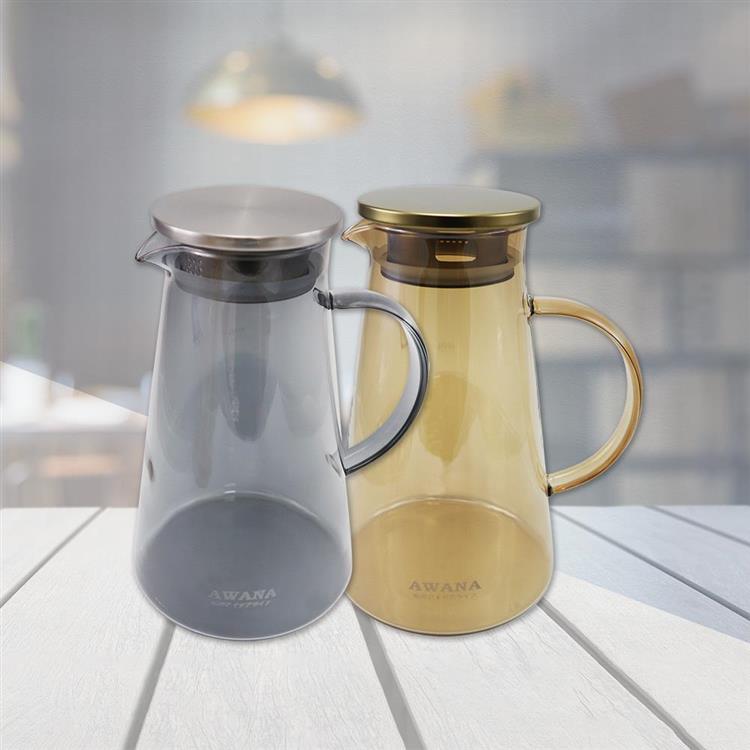 AWANA米卡莎耐熱玻璃茶壺-1800ml-1組 - 茶色