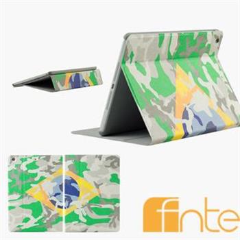 fnte FIFA世界盃迷彩國旗Apple iPad Air保護套－巴西