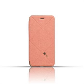 fnte iPhone 6 Plus 輕薄菱格皮套－櫻花粉