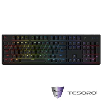 TESORO鐵修羅 剋龍劍Gram RGB機械式鍵盤－青軸中文黑