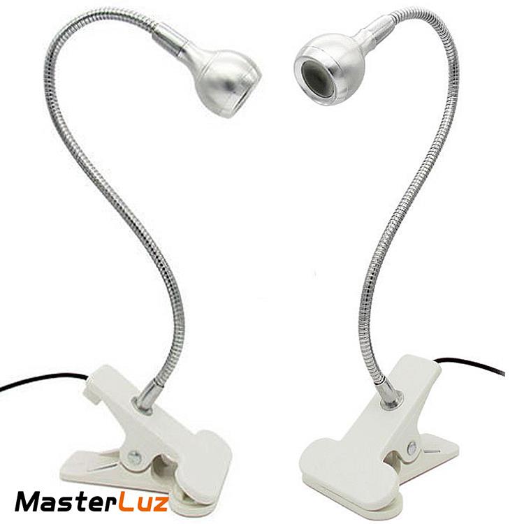 MasterLuz G25 USB型夾式LED小夜燈/閱讀燈（1入） - 亮銀白光