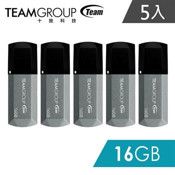 Team十銓科技 C153璀璨星砂碟－科技銀－16GB（五入組）