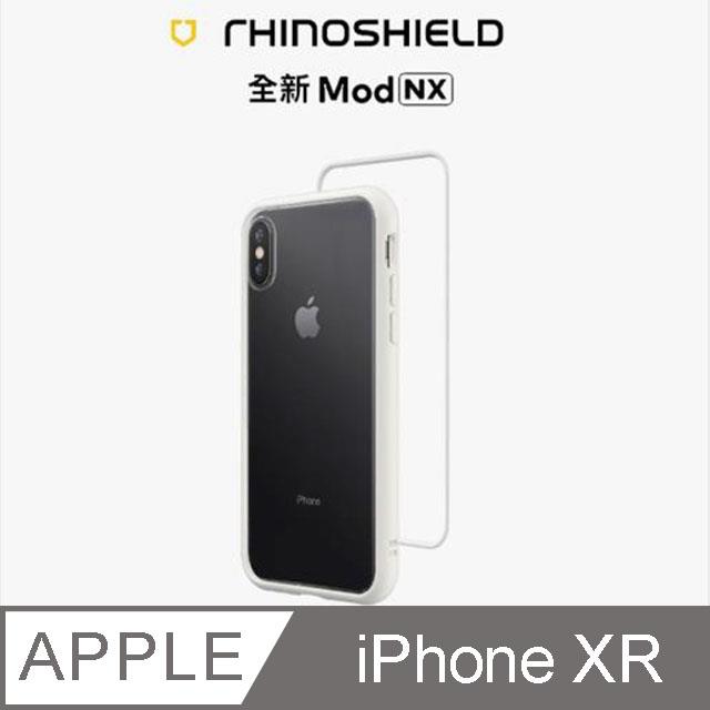 【RhinoShield 犀牛盾】iPhone XR Mod NX 邊框背蓋兩用手機殼－白色