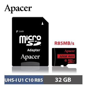 Apacer宇瞻 microSDXC/SDHC UHS-I U1 Class 10_32G_R85 MB/s
