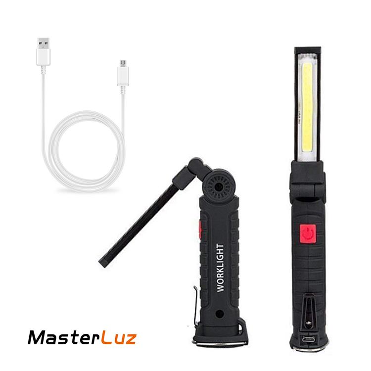 MasterLuz G32 USB充電 可折疊COB工作燈－帶磁鐵 筆夾款