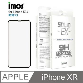 iMos iPhone XR 6.1吋 3D熱灣 滿版玻璃保護貼 （黑色）