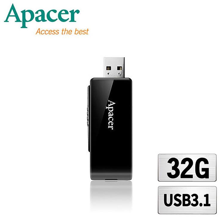 Apacer宇瞻 AH350 高速碟USB3.1－酷黑跑車版 32GB