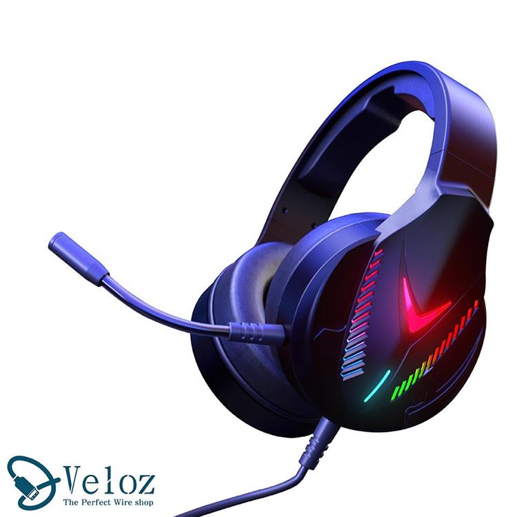 USB炫光耳罩式電競耳機麥克風（Velo－43）