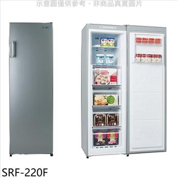 聲寶 216公升直立式冷凍櫃(7-11商品卡400元)【SRF-220F】