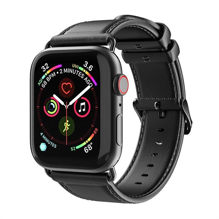 DUX DUCIS Apple Watch 42/44mm 商務款真皮表帶－3色 - 黑色