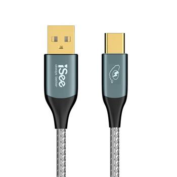 【iSee】USB－C to A 45W PD鋁合金充電傳輸線1.5M（IC－AC676）