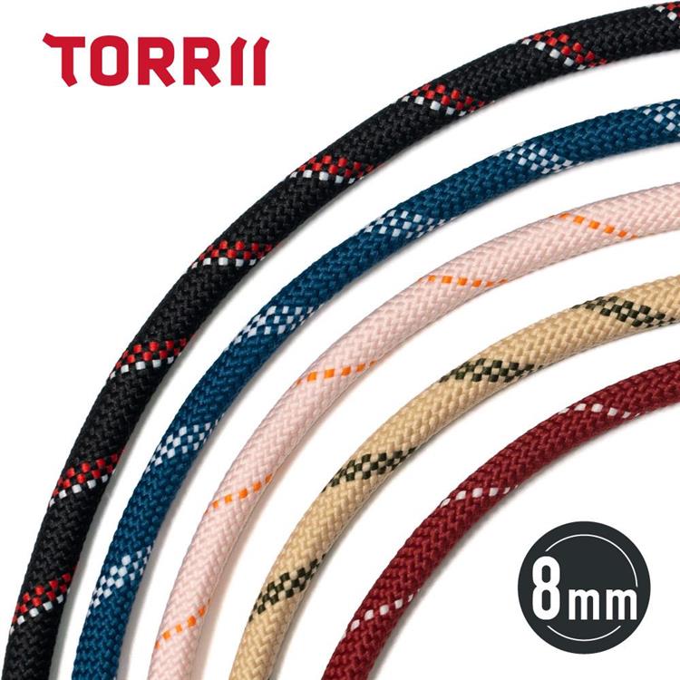TORRII Knotty 山系風格編織手機掛繩 8mm （通用款/夾片） - 花生醬
