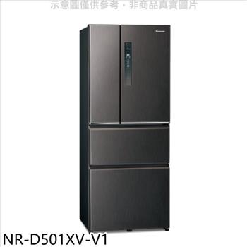 Panasonic國際牌 500公升四門變頻絲紋黑冰箱(含標準安裝)【NR-D501XV-V1】