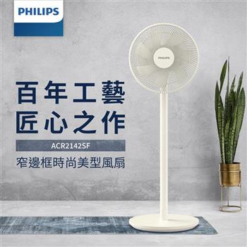 【Philips 飛利浦】12吋可定時窄邊框時尚美型風扇 （ACR2142SF）