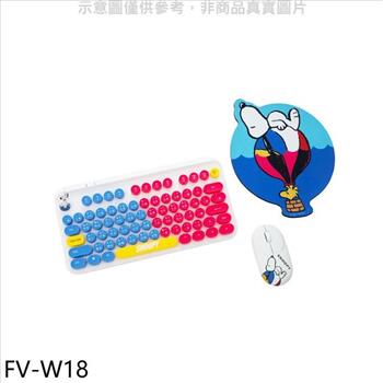 SNOOPY 潮玩藝術無線鍵鼠組鍵盤.【FV-W18】