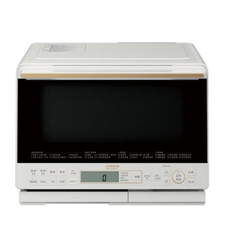 【HITACHI 日立】過熱水蒸氣烘烤微波爐 MROS800AT 珍珠白