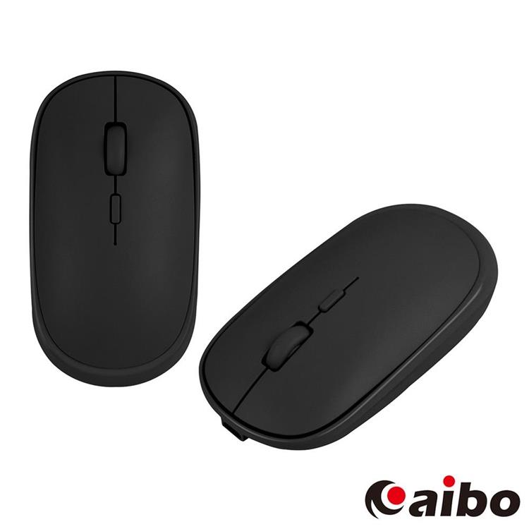 aibo 輕巧充電式 2.4G無線靜音滑鼠（3段DPI）－石墨黑 - 石墨黑