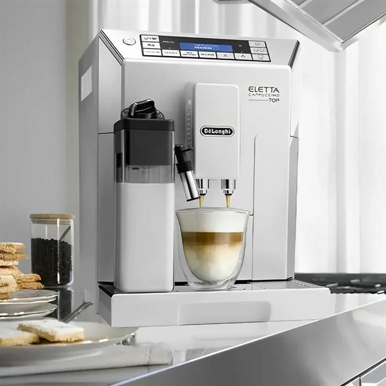 【迪郎奇DeLonghi】拿鐵拉花首選 全自動義式咖啡機ECAM45.760.W －御白型