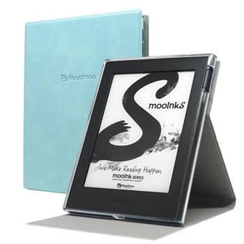 mooInk S 6吋電子書閱讀器（黑）＋保護殼（冰川藍）