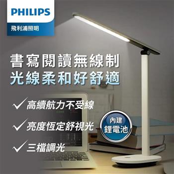 Philips 飛利浦(PD048)66142酷雅Pro可充電讀寫檯燈