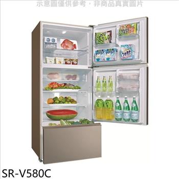 SANLUX台灣三洋 580公升三門變頻冰箱(含標準安裝)【SR-V580C】