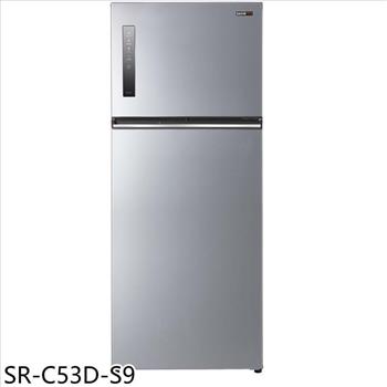 聲寶 535公升雙門變頻彩紋銀冰箱(含標準安裝)(7-11商品卡100元)【SR-C53D-S9】