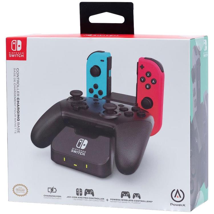 任天堂原廠授權 PowerA Switch PRO手把 Joycon 2合1充電座