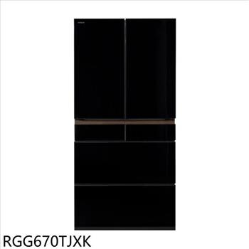 日立家電 662公升六門變頻RGG670TJ同款XK琉璃黑冰箱(含標準安裝)【RGG670TJXK】