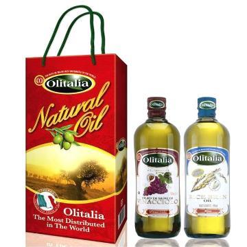 Olitalia奧利塔葡萄籽油＋玄米油禮盒組(500mlx2)