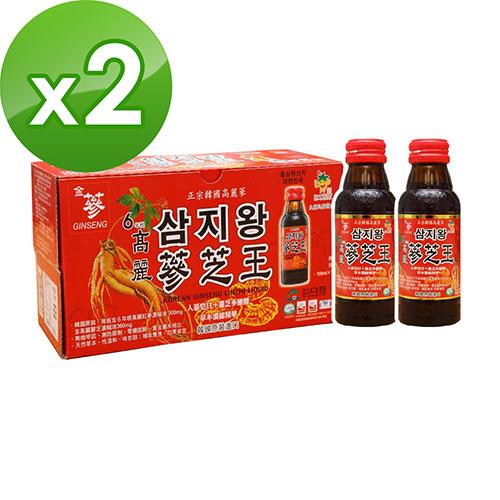 金蔘－6年根韓國高麗人蔘蔘芝王（100ml*10瓶） 共2盒 - 10瓶*2盒