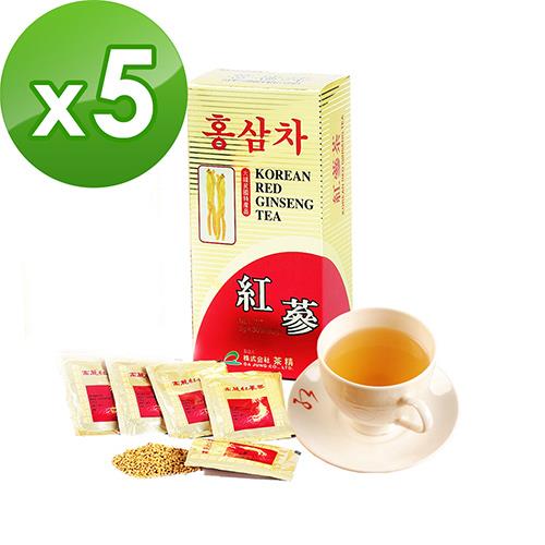 金蔘－6年根韓國高麗紅蔘茶（30包/盒，共5盒） - 30包*5盒