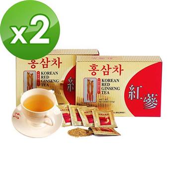 金蔘－6年根韓國高麗紅蔘茶（100包/盒，共2盒）