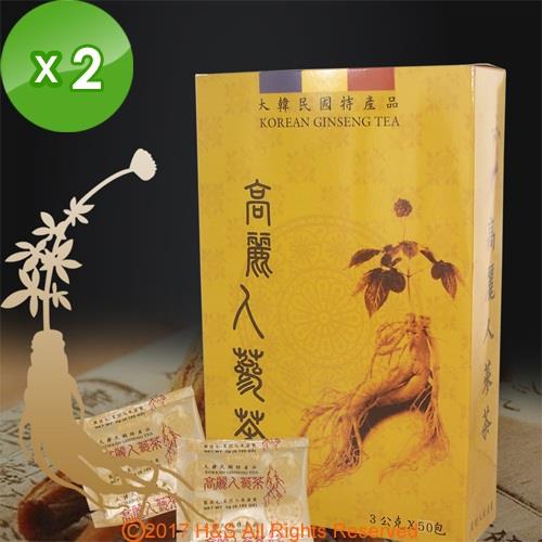 《瀚軒》精選韓國高麗人蔘茶 （3g*50包）2盒組