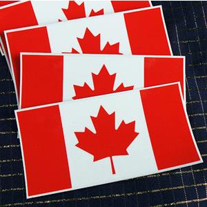 【國旗商品創意館】加拿大國旗抗ＵＶ、防水貼紙2入／Canada／多國款式可選購喔