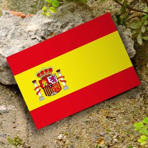 【國旗商品創意館】西班牙國旗抗ＵＶ、防水貼紙2入／Spain／有多國款式可選購