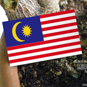 【國旗商品創意館】馬來西亞國旗抗ＵＶ、防水貼紙2入／Mylaysia／多國款可選