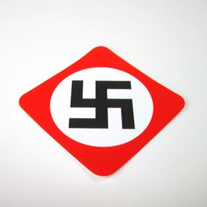 【國旗商品創意館】納粹黨旗方形抗ＵＶ、防水貼紙／Nazi／多國款可選購