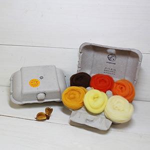 羊毛氈手創館【口味雞蛋盒】Orange 橘子 （贈工具）