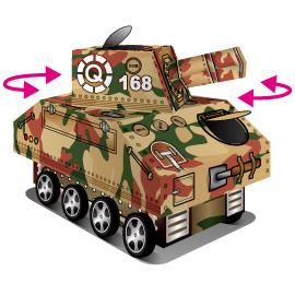 【Q可愛火車】真會跑工程車－可愛沙漠小坦克