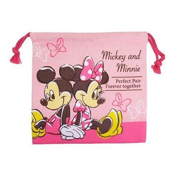米奇 米妮 Mickey Minnie 帆布 束口袋 收納袋 抽繩束口袋 迪士尼 Disney