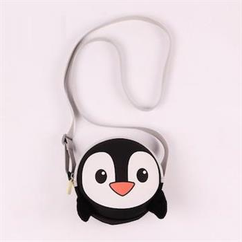 【韓國 BB BAG】可愛卡通動物斜背包（附收納袋）－藍企鵝