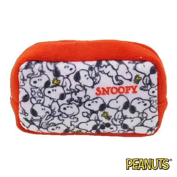 史努比 Snoopy 棉質 長型 收納包 零錢包 PEANUTS - 滿版款