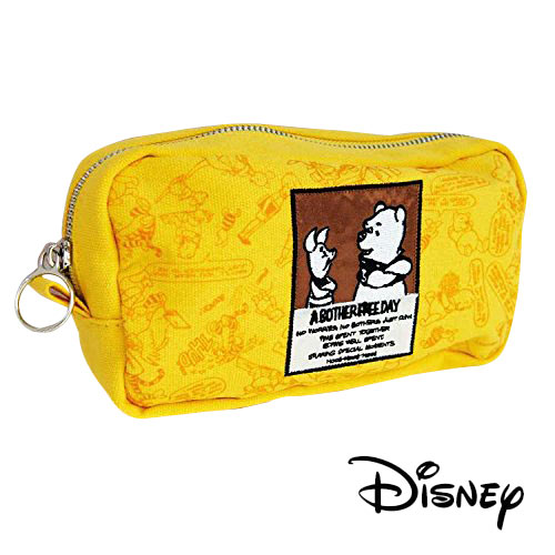 小熊維尼 Winnie the Pooh 帆布 筆袋 鉛筆盒 收納包 迪士尼 Disney - 小熊維尼款