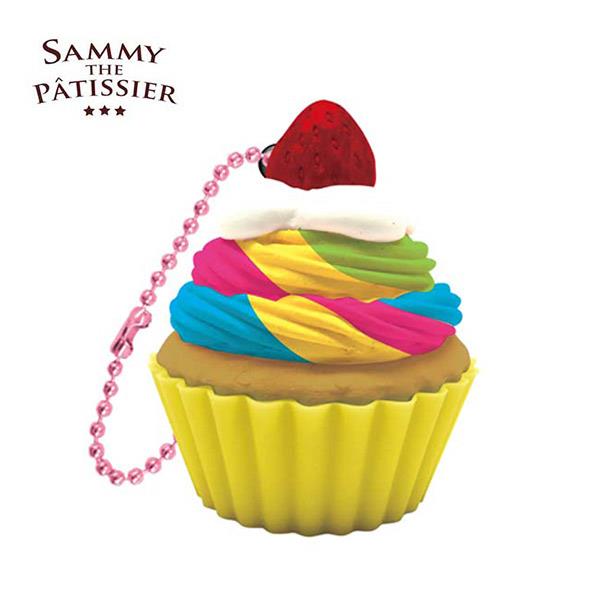 杯子蛋糕 捏捏吊飾 吊飾 捏捏樂 軟軟 squishy 捏捏 Sammy the Patissier - 彩虹款 