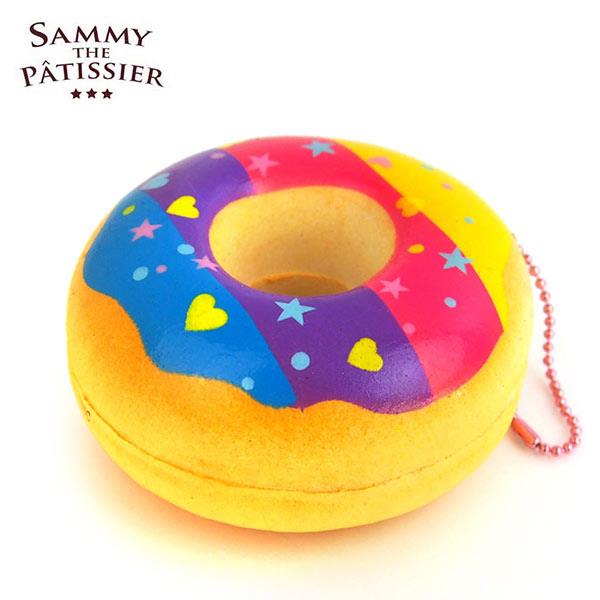 甜甜圈 捏捏吊飾 吊飾 捏捏樂 軟軟 squishy 捏捏 Sammy the Patissier - 彩虹款