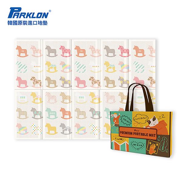 【PARKLON】韓國帕龍無毒地墊 － 攜帶型單面立體回紋摺疊墊 － 彩色木馬